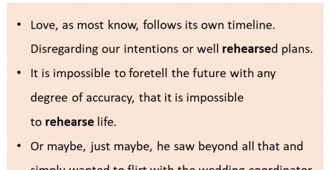 Sentences with Rehearse, Rehearse in a Sentence in English, Sentences For Rehearse