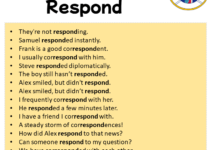 Sentences with Respond, Respond in a Sentence in English, Sentences For Respond