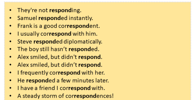 Sentences with Respond, Respond in a Sentence in English, Sentences For Respond