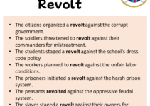Sentences with Revolt, Revolt in a Sentence in English, Sentences For Revolt