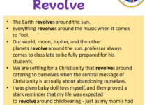 Sentences with Revolve, Revolve in a Sentence in English, Sentences For Revolve