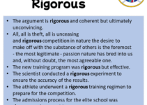 Sentences with Rigorous, Rigorous in a Sentence in English, Sentences For Rigorous