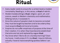 Sentences with Ritual, Ritual in a Sentence in English, Sentences For Ritual