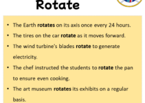 Sentences with Rotate, Rotate in a Sentence in English, Sentences For Rotate
