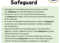 Sentences with Safeguard, Safeguard in a Sentence in English, Sentences For Safeguard