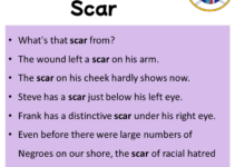 Sentences with Scar, Scar in a Sentence in English, Sentences For Scar