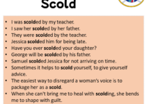Sentences with Scold, Scold in a Sentence in English, Sentences For Scold Sentences with Scold, Scold in a Sentence in English, Sentences For Scold