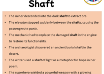 Sentences with Shaft, Shaft in a Sentence in English, Sentences For Shaft