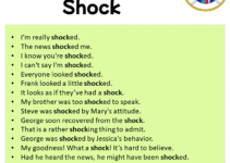 Sentences with Shock, Shock in a Sentence in English, Sentences For Shock