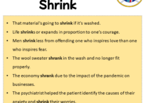 Sentences with Shrink, Shrink in a Sentence in English, Sentences For Shrink