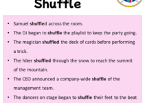 Sentences with Shuffle, Shuffle in a Sentence in English, Sentences For Shuffle