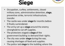 Sentences with Siege, Siege in a Sentence in English, Sentences For Siege