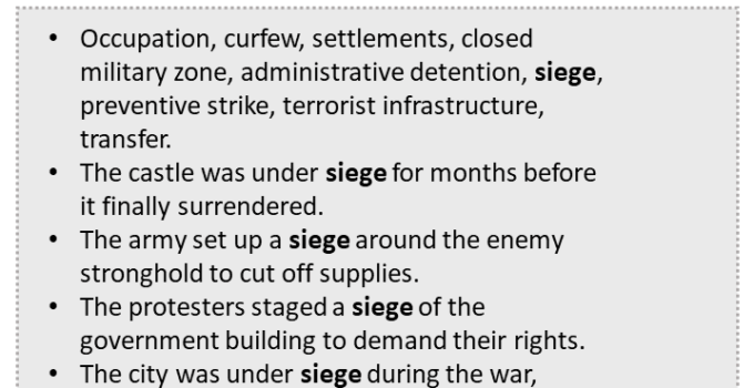 Siege in a Sentence in English Archives - English Grammar Here