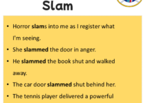 Sentences with Slam, Slam in a Sentence in English, Sentences For Slam