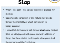 Sentences with Slap, Slap in a Sentence in English, Sentences For Slap