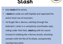 Sentences with Slash, Slash in a Sentence in English, Sentences For Slash