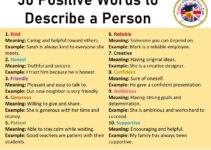 50 Positive Words to Describe a Person