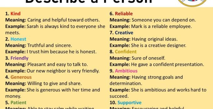 50 Positive Words to Describe a Person